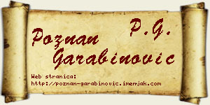 Poznan Garabinović vizit kartica